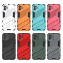Punk Armor 2 in 1 PC + TPU Shockproof Case with Invisible Holder For iPhone 12(Black)