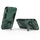 Punk Armor 2 in 1 PC + TPU Shockproof Case with Invisible Holder For iPhone XR(Green)