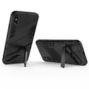 Punk Armor 2 in 1 PC + TPU Shockproof Case with Invisible Holder For iPhone XS Max(Black)