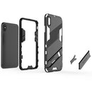 Punk Armor 2 in 1 PC + TPU Shockproof Case with Invisible Holder For iPhone XS Max(Black)