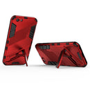 Punk Armor 2 in 1 PC + TPU Shockproof Case with Invisible Holder For iPhone 6 & 6s(Light Red)