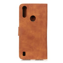 For Motorola Moto E7 Power / E7i Power / Lenovo K13 KHAZNEH Retro Texture PU + TPU Horizontal Flip Leather Case with Holder & Card Slots & Wallet(Brown)