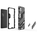 Punk Armor 2 in 1 PC + TPU Shockproof Case with Invisible Holder For vivo iQOO 7(Blue)