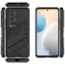 Punk Armor 2 in 1 PC + TPU Shockproof Case with Invisible Holder For vivo X60 Pro Plus 5G(Black)