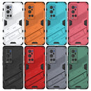Punk Armor 2 in 1 PC + TPU Shockproof Case with Invisible Holder For vivo X60 Pro Plus 5G(Black)