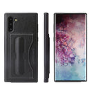 For Galaxy Note10 Fierre Shann Full Coverage Protective Leather Case with Holder & Card Slot(Black)