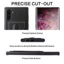 For Galaxy Note10 Fierre Shann Full Coverage Protective Leather Case with Holder & Card Slot(Black)