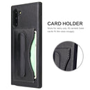 For Galaxy Note10 Fierre Shann Full Coverage Protective Leather Case with Holder & Card Slot(Black)