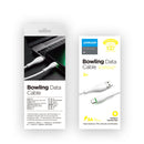 JOYROOM S-2030M8 M8 Bowling Series 3A USB to USB-C / Type-C TPE Charging Transmission Data Cable, Cable Length:2m(White)