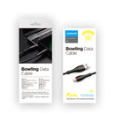 JOYROOM S-1030M8 M8 Bowling Series 2.4A USB to Micro USB TPE Charging Transmission Data Cable, Cable Length:1m(Black)