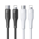 JOYROOM S-1224M3 20W 2.4A USB-C / Type-C to 8 Pin PD Fast Charging Data Cable, Cable Length: 1.2m(White)