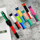 Silicone Color Matching Watch Band For Apple Watch Series 7 41mm / 6 & SE & 5 & 4 40mm / 3 & 2 & 1 38mm(Red+White+Black)