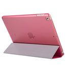 For iPad 10.2 2021 / 2020 / 2019 Silk Texture Horizontal Flip Magnetic PU Leather Case, with Three-folding Holder & Sleep / Wake-up Function(Rose Red)