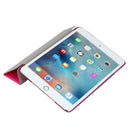 For iPad 10.2 2021 / 2020 / 2019 Silk Texture Horizontal Flip Magnetic PU Leather Case, with Three-folding Holder & Sleep / Wake-up Function(Rose Red)