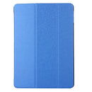 For iPad 10.2 2021 / 2020 / 2019 Silk Texture Horizontal Flip Magnetic PU Leather Case, with Three-folding Holder & Sleep / Wake-up Function(Blue)
