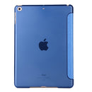 For iPad 10.2 2021 / 2020 / 2019 Silk Texture Horizontal Flip Magnetic PU Leather Case, with Three-folding Holder & Sleep / Wake-up Function(Blue)
