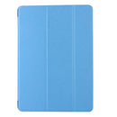 For iPad 10.2 2021 / 2020 / 2019 Silk Texture Horizontal Flip Magnetic PU Leather Case, with Three-folding Holder & Sleep / Wake-up Function(Light Blue)