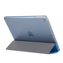 For iPad 10.2 2021 / 2020 / 2019 Silk Texture Horizontal Flip Magnetic PU Leather Case, with Three-folding Holder & Sleep / Wake-up Function(Light Blue)