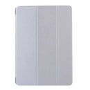 For iPad 10.2 2021 / 2020 / 2019 Silk Texture Horizontal Flip Magnetic PU Leather Case, with Three-folding Holder & Sleep / Wake-up Function(Silver)