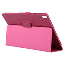For Lenovo Smart Tab M10 / P10 10.1 inch Litchi Texture Solid Color Horizontal Flip Leather Case with Holder & Pen Slot(Rose Red)