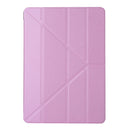 For iPad 10.2 2021 / 2020 / 2019 Silk Texture Horizontal Deformation Flip Leather Case with Holder(Pink)