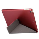 For iPad 10.2 2021 / 2020 / 2019 Silk Texture Horizontal Deformation Flip Leather Case with Holder(Red)