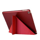 For iPad 10.2 2021 / 2020 / 2019 Silk Texture Horizontal Deformation Flip Leather Case with Holder(Red)