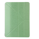 For iPad 10.2 2021 / 2020 / 2019 Silk Texture Horizontal Deformation Flip Leather Case with Holder(Green)