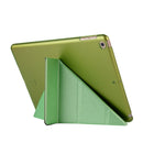 For iPad 10.2 2021 / 2020 / 2019 Silk Texture Horizontal Deformation Flip Leather Case with Holder(Green)