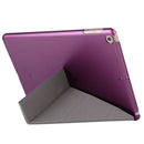 For iPad 10.2 2021 / 2020 / 2019 Silk Texture Horizontal Deformation Flip Leather Case with Holder(Purple)