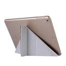 For iPad 10.2 2021 / 2020 / 2019 Silk Texture Horizontal Deformation Flip Leather Case with Holder(Silver)
