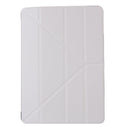 For iPad 10.2 2021 / 2020 / 2019 Silk Texture Horizontal Deformation Flip Leather Case with Holder(White)