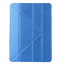 For iPad 10.2 2021 / 2020 / 2019 Silk Texture Horizontal Deformation Flip Leather Case with Holder(Blue)
