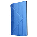For iPad 10.2 2021 / 2020 / 2019 Silk Texture Horizontal Deformation Flip Leather Case with Holder(Blue)