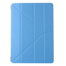 For iPad 10.2 2021 / 2020 / 2019 Silk Texture Horizontal Deformation Flip Leather Case with Holder(Light Blue)