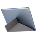 For iPad 10.2 2021 / 2020 / 2019 Silk Texture Horizontal Deformation Flip Leather Case with Holder(Light Blue)