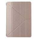 For iPad 10.2 2021 / 2020 / 2019 Silk Texture Horizontal Deformation Flip Leather Case with Holder(Gold)