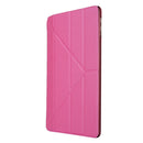 For iPad 10.2 2021 / 2020 / 2019 Silk Texture Horizontal Deformation Flip Leather Case with Holder(Rose Red)