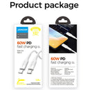 JOYROOM S-1230M3 60W PD Type-C / USB-C to Type-C / USB-C Fast Charging Data Cable, Length:1.2m(Black)