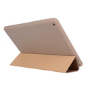 For iPad 10.2 2021 / 2020 / 2019 TPU Horizontal Flip Leather Case, with Three-folding Holder(Gold)