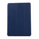 For iPad 10.2 2021 / 2020 / 2019 TPU Horizontal Flip Leather Case, with Three-folding Holder(Blue)