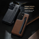 For Samsung Galaxy S21 Ultra 5G NILLKIN Aoge Series Shockproof Leather Case with Card Slot(Brown)