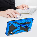 For Samsung Galaxy A02 Shockproof TPU + PC Protective Case with Holder(Blue)