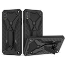 For Samsung Galaxy A02 Shockproof TPU + PC Protective Case with Holder(Black)