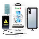 For Samsung Galaxy S21 5G RedPepper Transparent Dot Shockproof Waterproof PC + TPU Protective Case(Black)