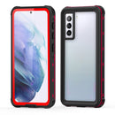 For Samsung Galaxy S21 5G RedPepper Transparent Dot Shockproof Waterproof PC + TPU Protective Case(Red)