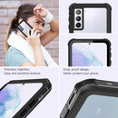 For Samsung Galaxy S21 5G RedPepper Transparent Dot Shockproof Waterproof PC + TPU Protective Case(Blue)