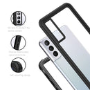 For Samsung Galaxy S21 5G RedPepper Transparent Dot Shockproof Waterproof PC + TPU Protective Case(Blue)