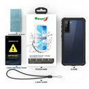 For Samsung Galaxy S21+ 5G RedPepper Transparent Dot Shockproof Waterproof PC + TPU Protective Case(Black)
