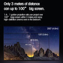 T10 1920x1080P 3600 Lumens Portable Home Theater LED HD Digital Projector, Android Version(Black)